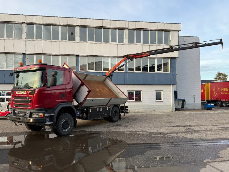 Scania G370 4X4 EURO 6 + 3-SIDE TIPPER + PALFINGER PK9002 + REMOTE - Kipper, Autokran: das Bild 1 Scania G370 4X4 EURO 6 + 3-SIDE TIPPER + PALFINGER PK9002 + REMOTE - Kipper, Autokran: das Bild 1