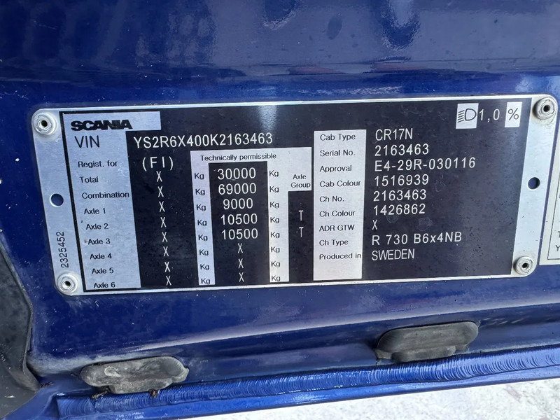 Leasing für Scania R730 V8 8X4 EURO 6 HUB REDUCTION RETARDER Scania R730 V8 8X4 EURO 6 HUB REDUCTION RETARDER: das Bild 10