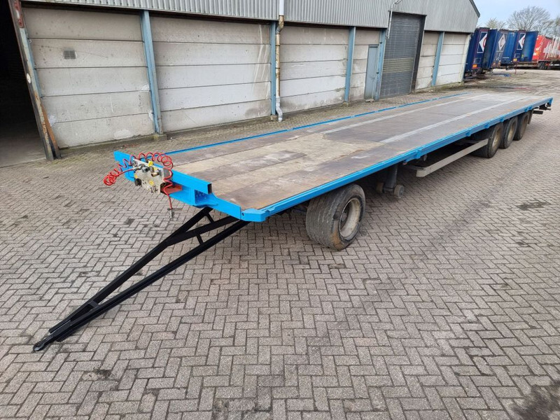 Pritschenanhänger/ Plattformanhänger Van Hool 13.60 M LONG - 1 M HIGH - SUPER SINGLE TIRES - DRUM BRAKES: das Bild 11