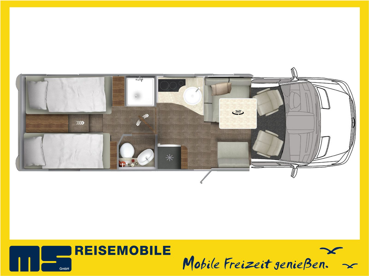 Eura Mobil CONTURA 766 EB /LUMINARY PAKET / EINZELBETTEN - Teilintegriertes Wohnmobil: das Bild 2 Eura Mobil CONTURA 766 EB /LUMINARY PAKET / EINZELBETTEN - Teilintegriertes Wohnmobil: das Bild 2