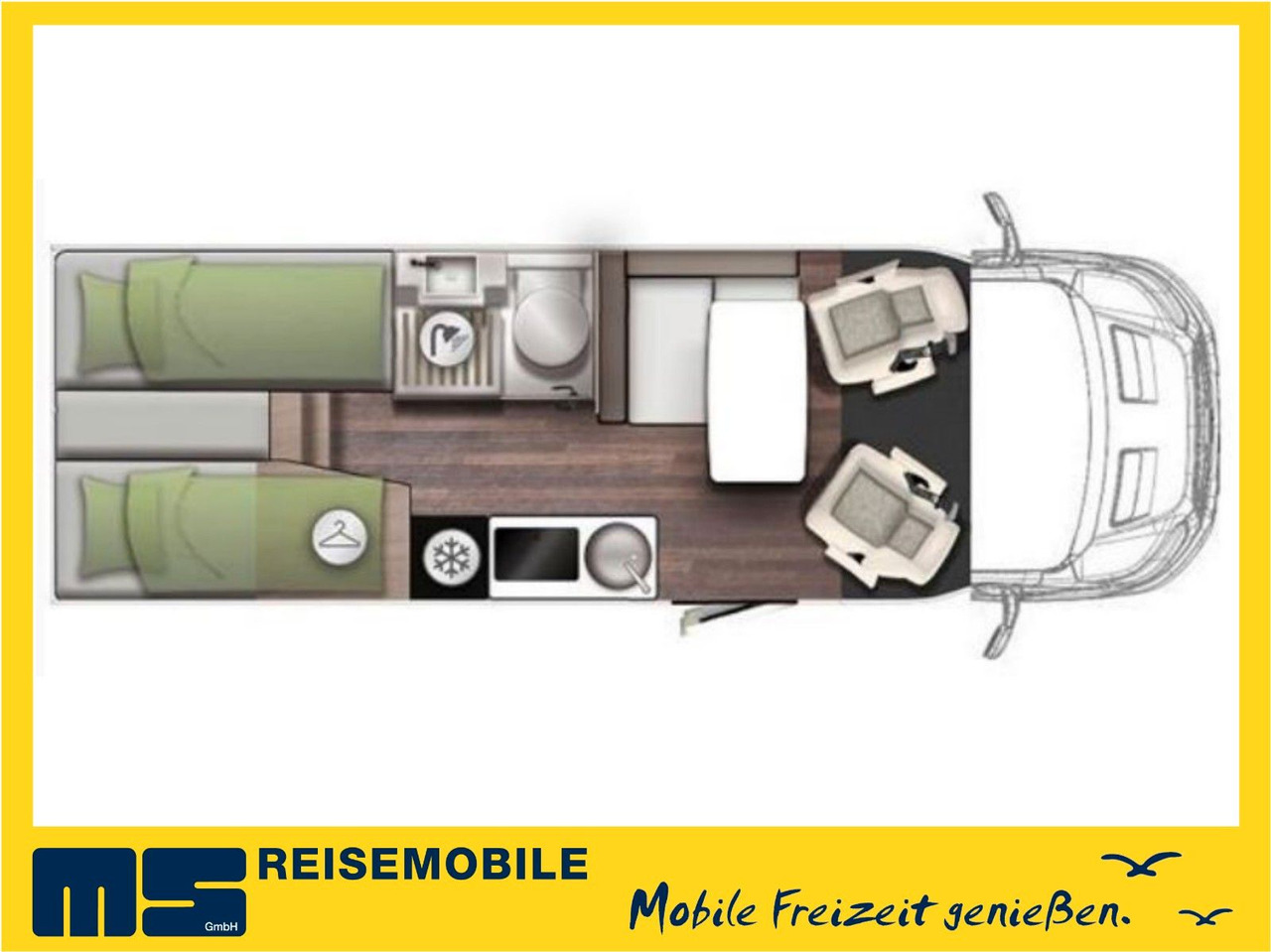 HYMER / ERIBA / HYMERCAR EXSIS T 588 / SAT / AHK / NAVI / EINZELBETTEN - Teilintegriertes Wohnmobil: das Bild 2 HYMER / ERIBA / HYMERCAR EXSIS T 588 / SAT / AHK / NAVI / EINZELBETTEN - Teilintegriertes Wohnmobil: das Bild 2