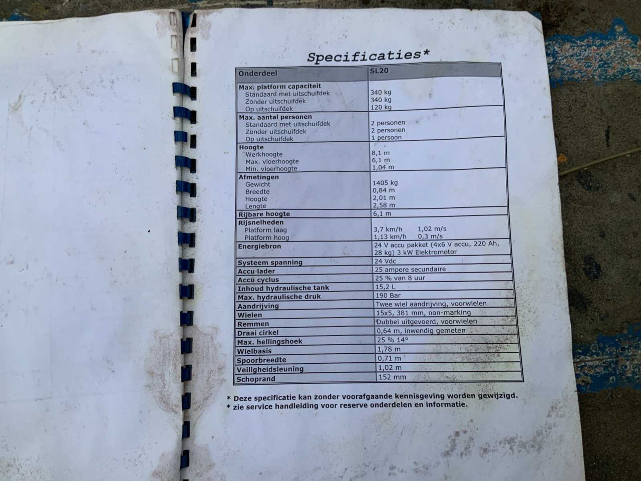 Arbeitsbühne 1999 UPRIGHT SL20 AERIAL PLATFORM: das Bild 19 Arbeitsbühne 1999 UPRIGHT SL20 AERIAL PLATFORM: das Bild 19