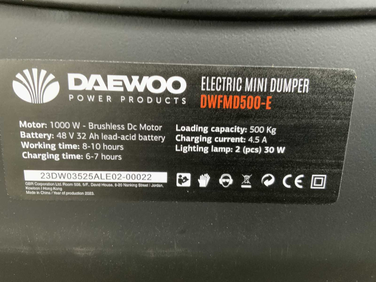 Muldenkipper/ Dumper Daewoo DWFMD500-E: das Bild 9