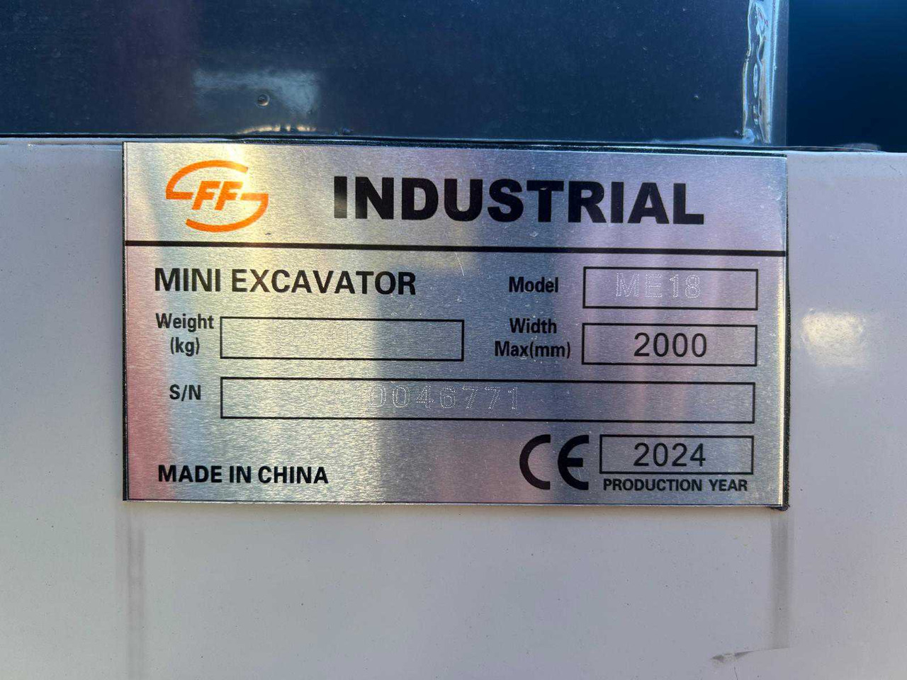 Minibagger FF industrial ME18: das Bild 15