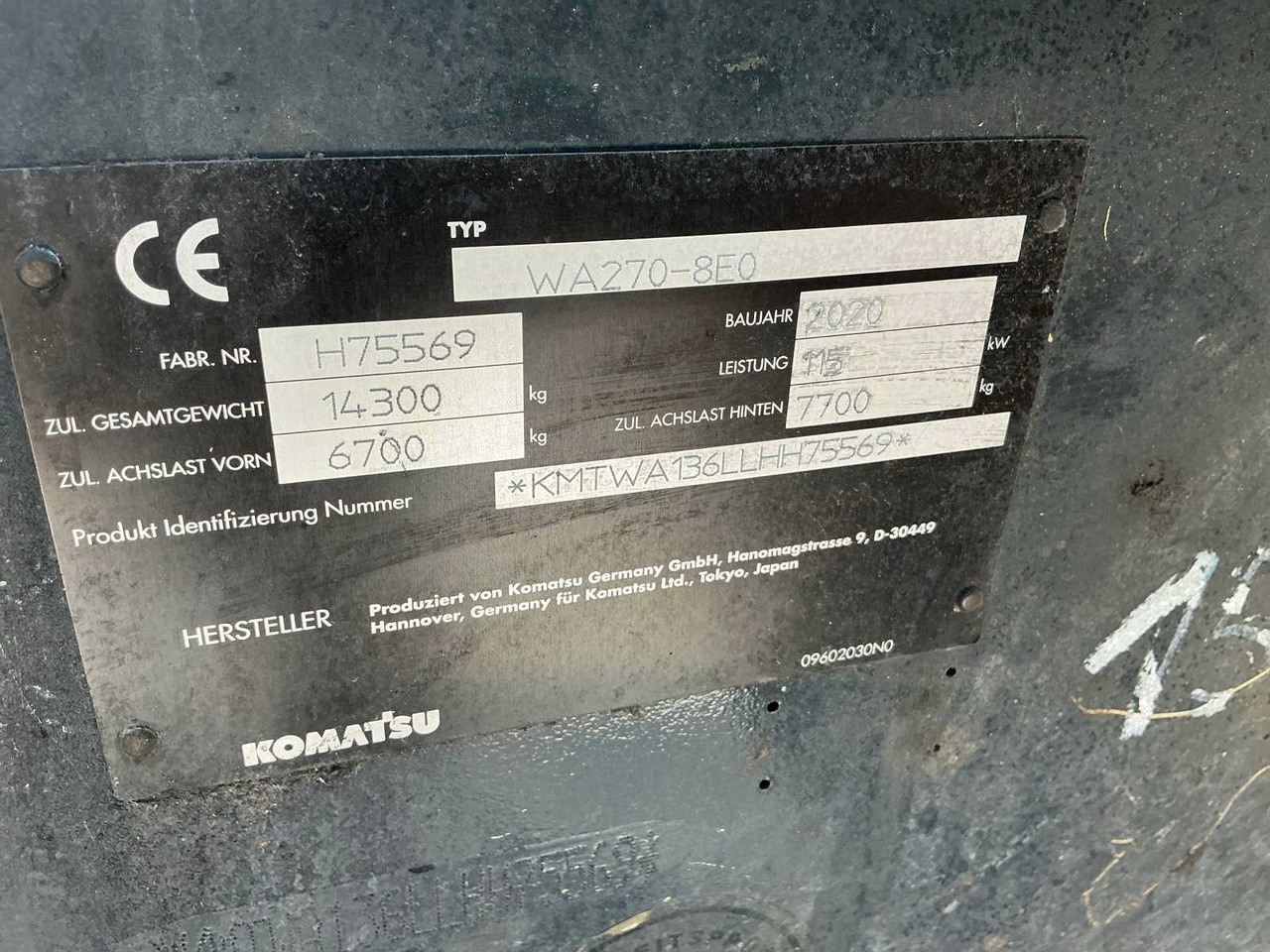 Radlader Komatsu WA270-8EO: das Bild 21