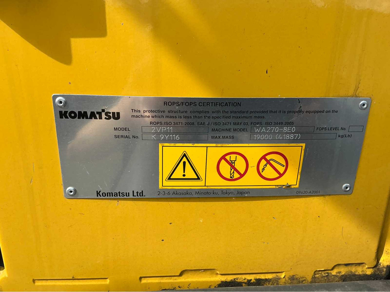 Radlader Komatsu WA270-8EO: das Bild 23