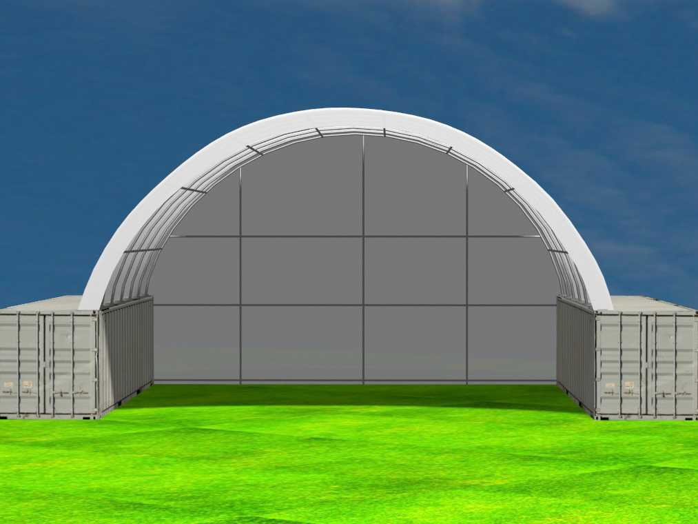 Rhino-Cross-Shelter C4040E - 12x12x4,5 m met eind zeil - Lagertank: das Bild 3 Rhino-Cross-Shelter C4040E - 12x12x4,5 m met eind zeil - Lagertank: das Bild 3