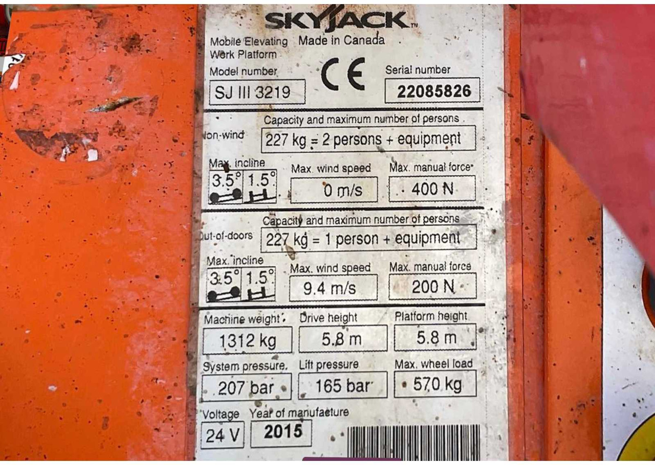 Arbeitsbühne SkyJack SJ III 3219: das Bild 25