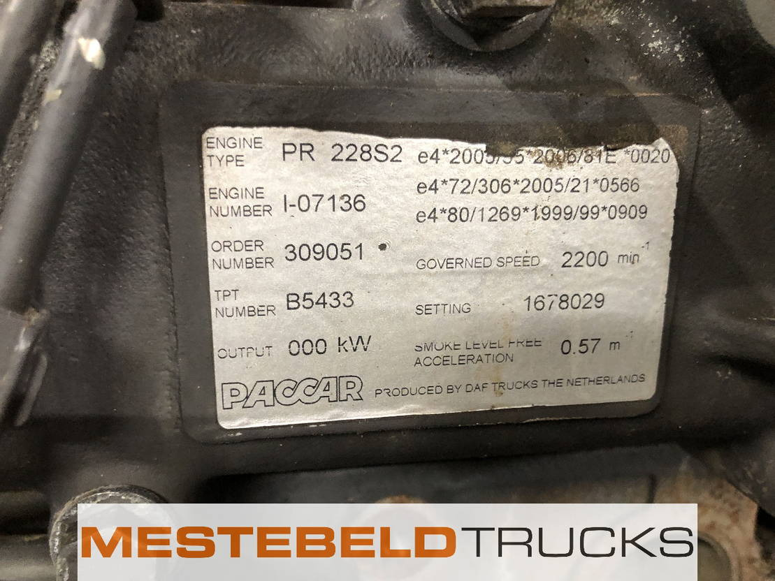 DAF Motor PR 228 S2 - Motor für LKW: das Bild 5 DAF Motor PR 228 S2 - Motor für LKW: das Bild 5