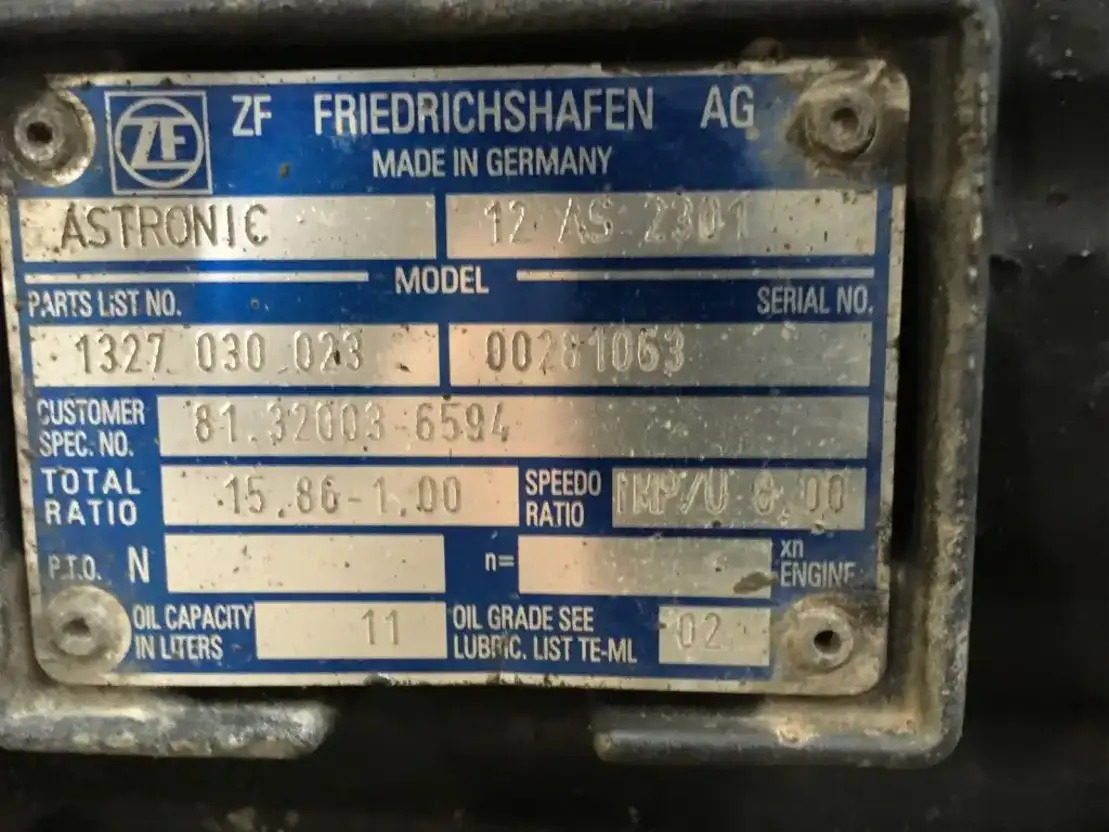 MAN Versnellingsbak 12AS2301TD - Getriebe und Teile für LKW: das Bild 5 MAN Versnellingsbak 12AS2301TD - Getriebe und Teile für LKW: das Bild 5