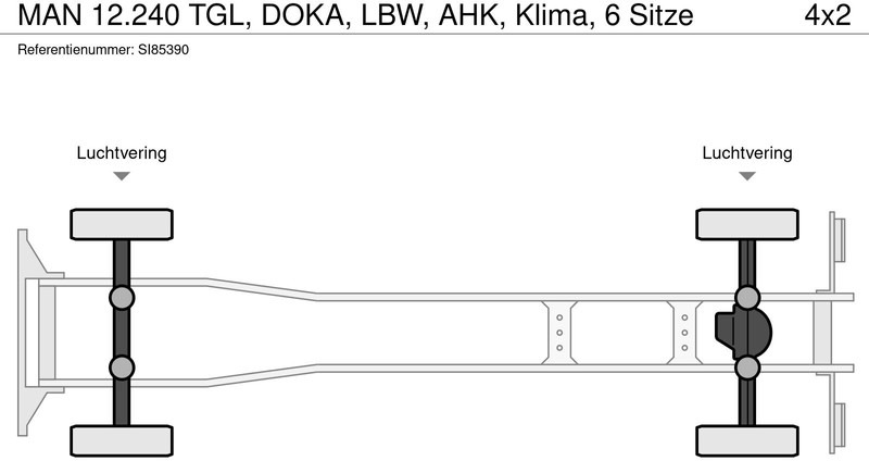 Plane LKW MAN 12.240 TGL, DOKA, LBW, AHK, Klima, 6 Sitze: das Bild 20