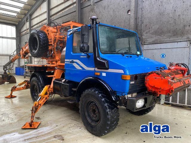 Unimog U 1450 4x4, Kran, Seilwinde - Autokran, Autokran: das Bild 1 Unimog U 1450 4x4, Kran, Seilwinde - Autokran, Autokran: das Bild 1