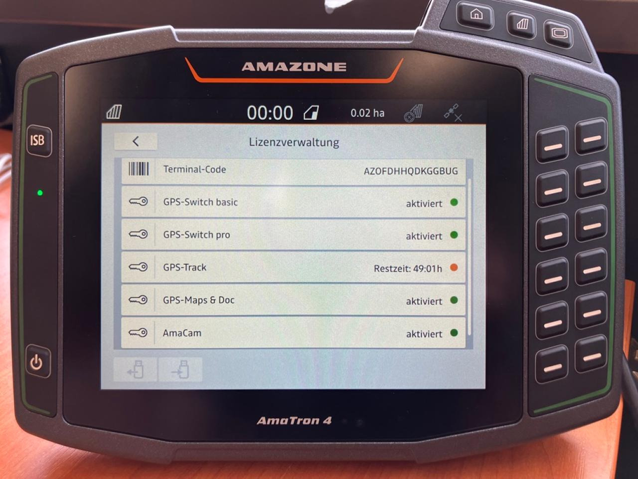 Amazone Amatron 4 - Navigationssystem für Landmaschine: das Bild 5 Amazone Amatron 4 - Navigationssystem für Landmaschine: das Bild 5