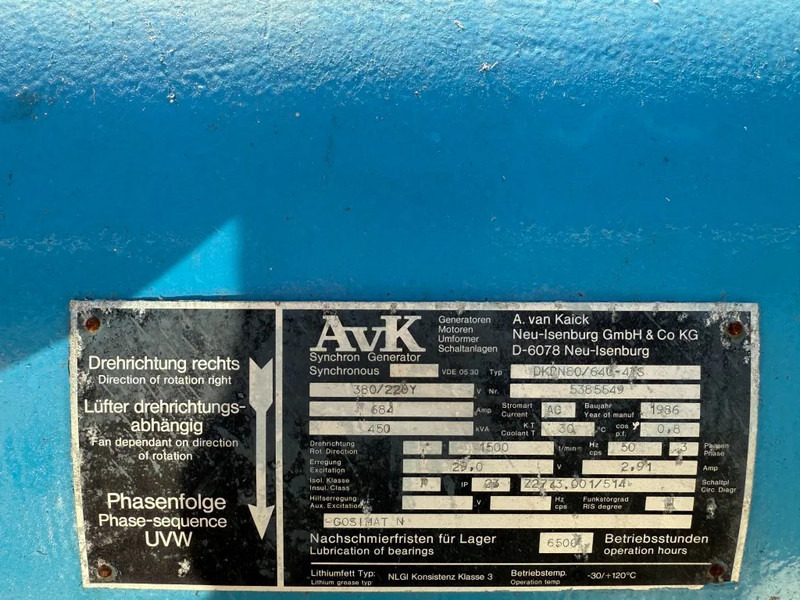 AVK 450 kVA generatordeel Alternator as New ! 196 hours - Stromgenerator: das Bild 4 AVK 450 kVA generatordeel Alternator as New ! 196 hours - Stromgenerator: das Bild 4