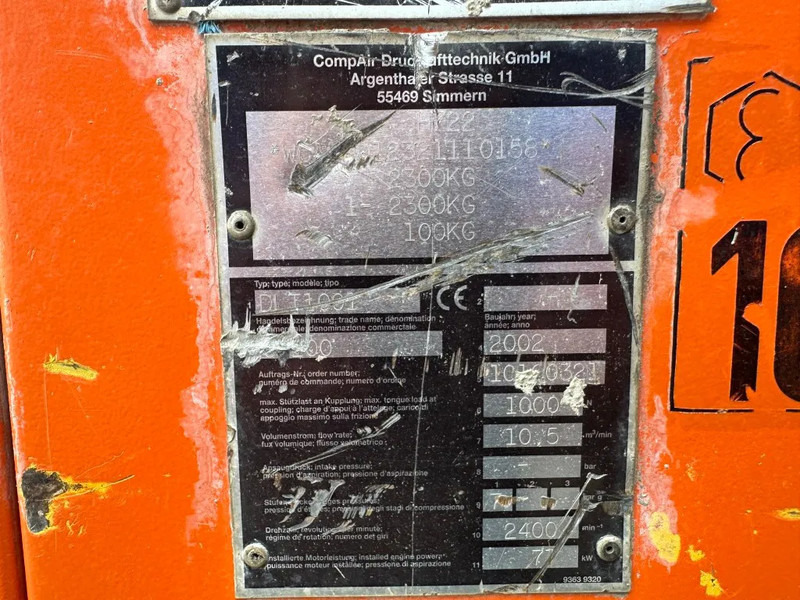Compair C100 Mercedes OM 364 A 10.5 m3 / min 77 kW 7 Bar Silent Diesel Compressor - Luftkompressor: das Bild 3 Compair C100 Mercedes OM 364 A 10.5 m3 / min 77 kW 7 Bar Silent Diesel Compressor - Luftkompressor: das Bild 3