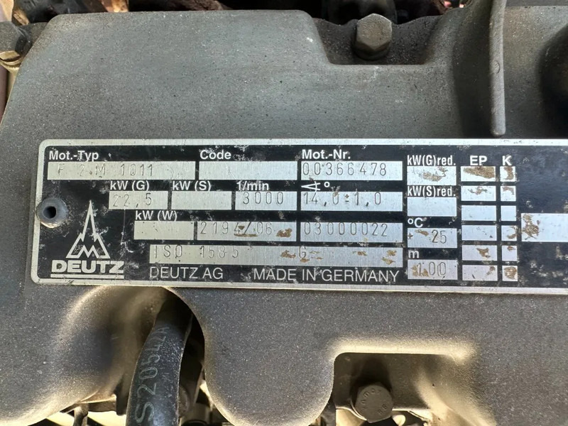 Deutz F2M 1011 Mobiele Diesel Compressor 2.5 m3 / min 22 kW 7 Bar Aanhanger - Luftkompressor: das Bild 5 Deutz F2M 1011 Mobiele Diesel Compressor 2.5 m3 / min 22 kW 7 Bar Aanhanger - Luftkompressor: das Bild 5