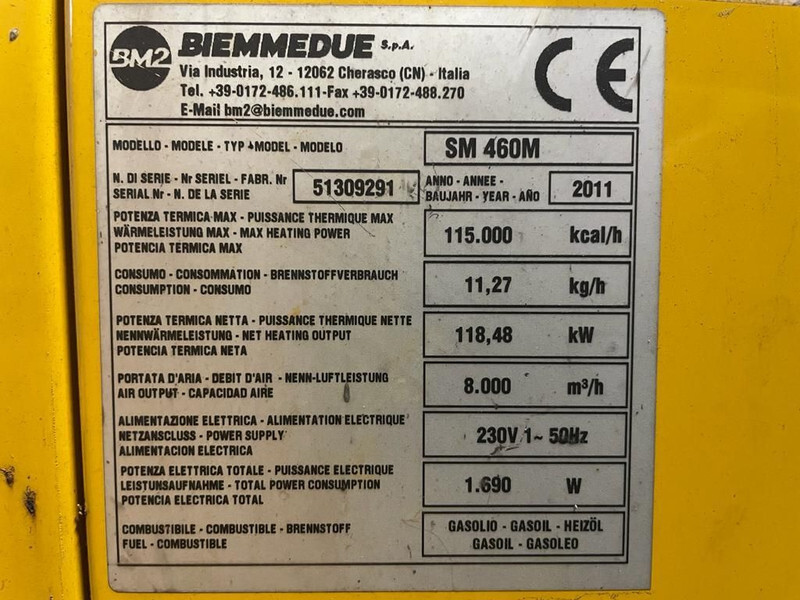 Dieselheater Air to Air SM 460M 119 kW - 8000 m3 / h Diesel Heater Kachel - Bauheizung: das Bild 3 Dieselheater Air to Air SM 460M 119 kW - 8000 m3 / h Diesel Heater Kachel - Bauheizung: das Bild 3