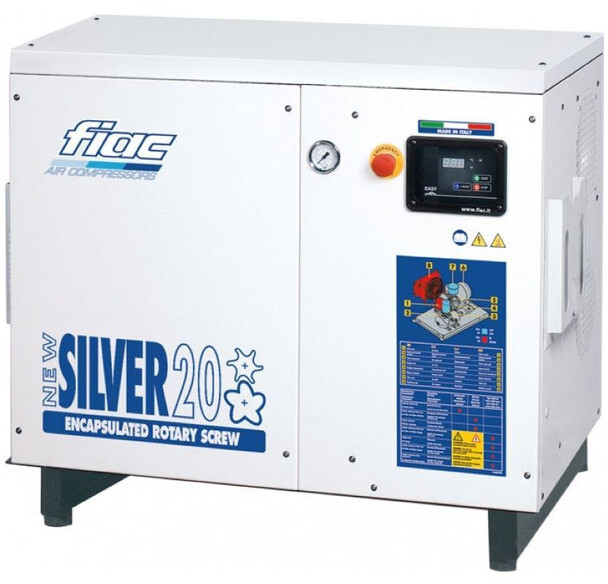 Fiac New Silver 20 Silent 15 kW 1900 L / min 10 Bar Elektrische Schroefcompressor - Luftkompressor: das Bild 1 Fiac New Silver 20 Silent 15 kW 1900 L / min 10 Bar Elektrische Schroefcompressor - Luftkompressor: das Bild 1