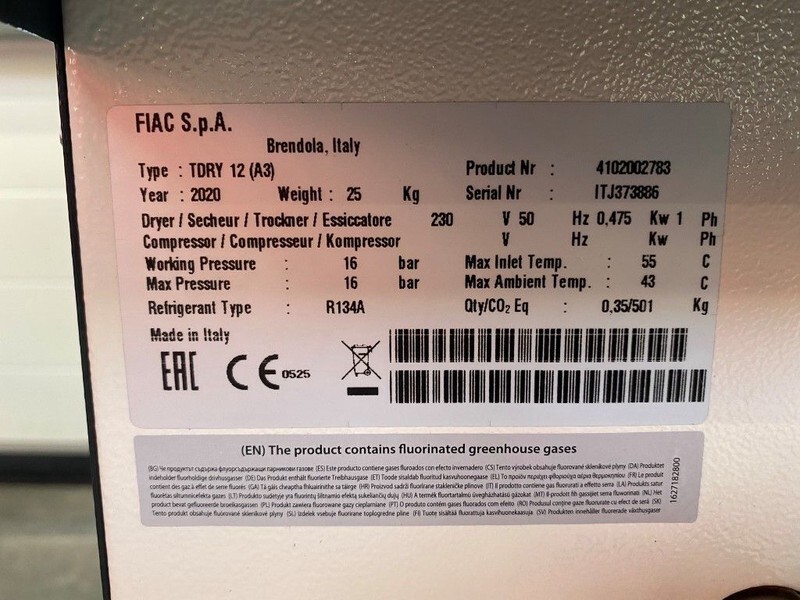 Fiac TDRY 12 luchtdroger 1200 L / min 16 bar Air Dryer - Luftkompressor: das Bild 4 Fiac TDRY 12 luchtdroger 1200 L / min 16 bar Air Dryer - Luftkompressor: das Bild 4