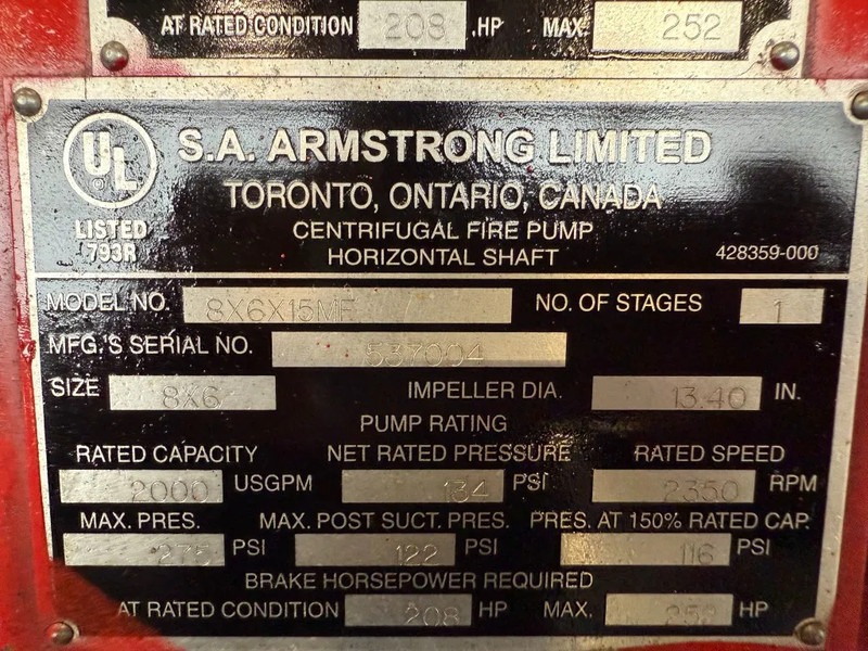 Iveco 8061 SRI 41.00 Armstrong Diesel Waterpomp 454 m3 / h 11 Bar 207 hours ! - Wasserpumpe: das Bild 4 Iveco 8061 SRI 41.00 Armstrong Diesel Waterpomp 454 m3 / h 11 Bar 207 hours ! - Wasserpumpe: das Bild 4