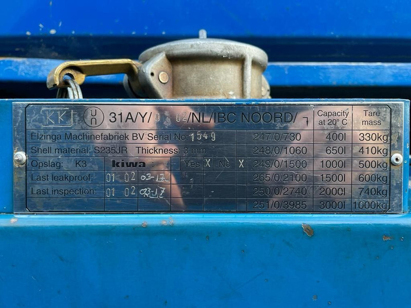 Kiwa IBC 1000 liter dieseltank met keuring - Lagertank: das Bild 3 Kiwa IBC 1000 liter dieseltank met keuring - Lagertank: das Bild 3