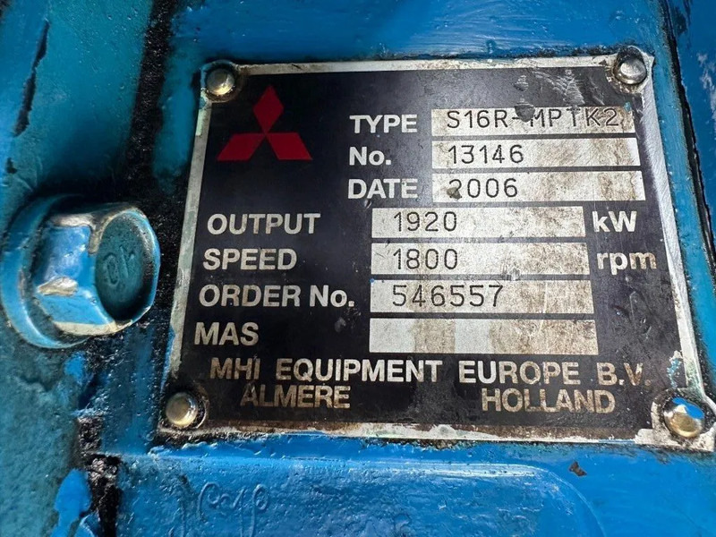 Mitsubishi S16R - MPTK2 Alconza 2322 kVA Marine generatorset - Stromgenerator: das Bild 4 Mitsubishi S16R - MPTK2 Alconza 2322 kVA Marine generatorset - Stromgenerator: das Bild 4