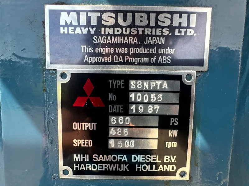 Mitsubishi S8NPTA 510 kVA Marine generatorset as New ! 182 hours ! - Stromgenerator: das Bild 3 Mitsubishi S8NPTA 510 kVA Marine generatorset as New ! 182 hours ! - Stromgenerator: das Bild 3