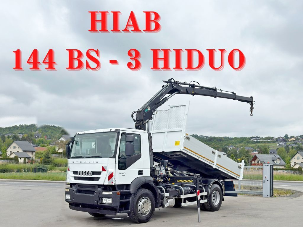 Iveco STRALIS 330 *HIAB 144 BS-3 HIDUO* TOPZUSTAND - Kipper, Autokran: das Bild 1 Iveco STRALIS 330 *HIAB 144 BS-3 HIDUO* TOPZUSTAND - Kipper, Autokran: das Bild 1