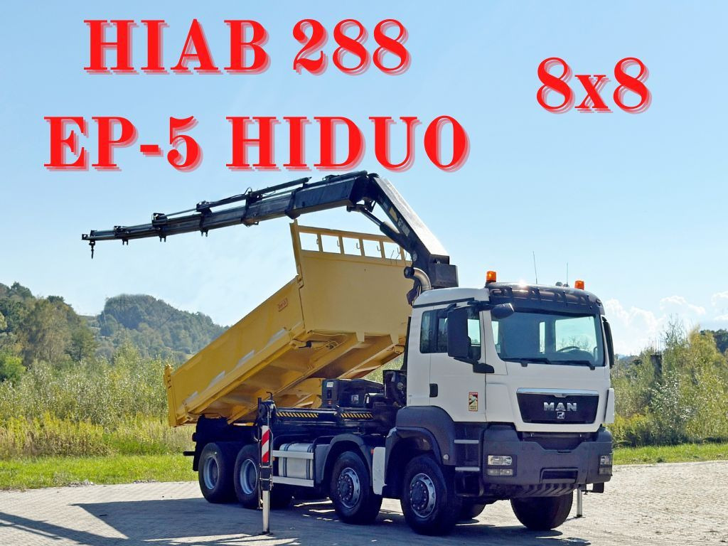 MAN TGS 32.510 * HIAB 288 EP - 5HIDUO/ FUNK * 8x8 - Autokran: das Bild 1 MAN TGS 32.510 * HIAB 288 EP - 5HIDUO/ FUNK * 8x8 - Autokran: das Bild 1