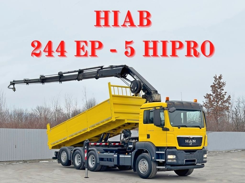 MAN TGS 35.400 * HIAB 244 EP - 5 HIPRO + FUNK * 8x4 - Kipper, Autokran: das Bild 1 MAN TGS 35.400 * HIAB 244 EP - 5 HIPRO + FUNK * 8x4 - Kipper, Autokran: das Bild 1