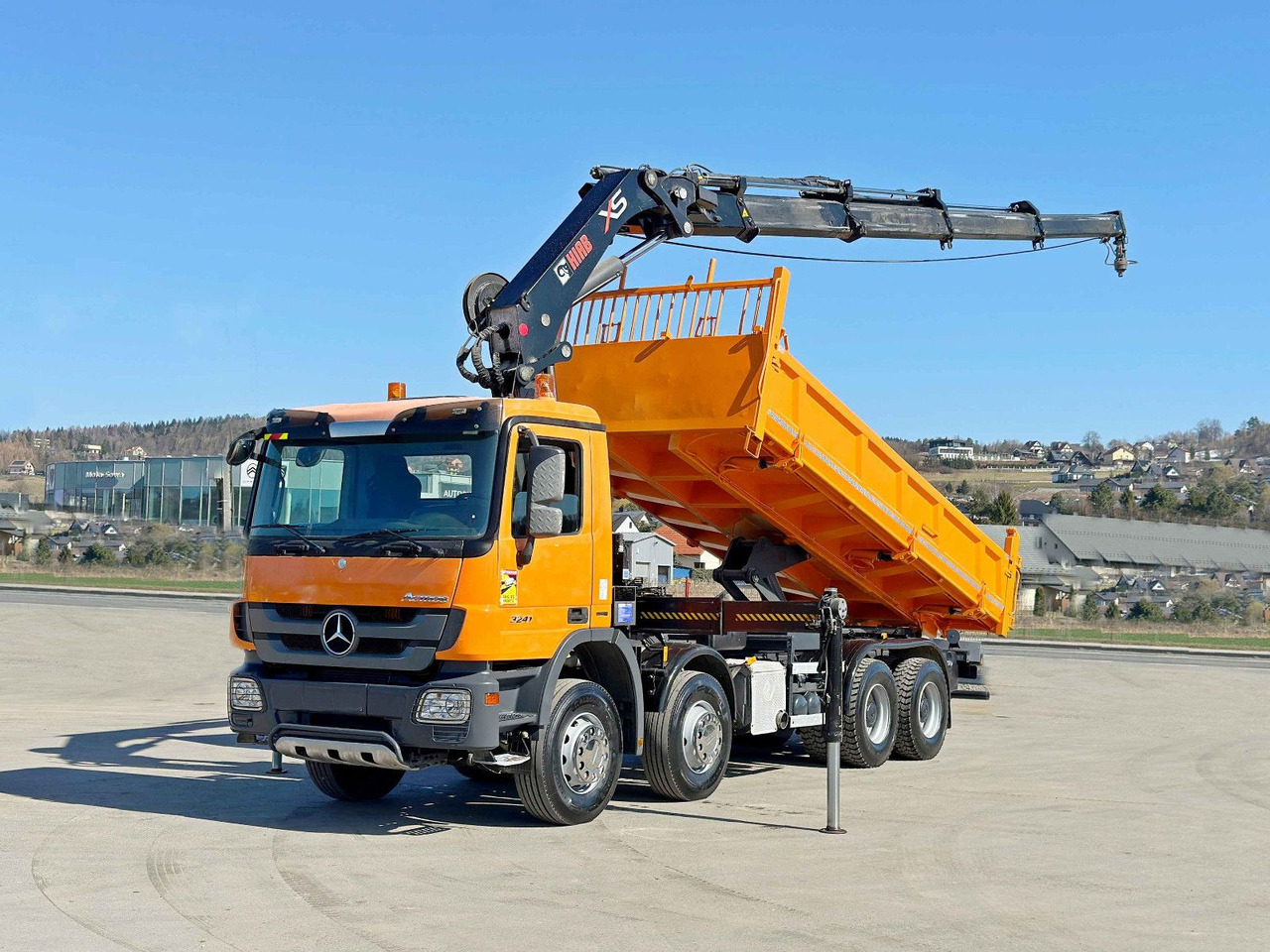 Mercedes-Benz ACTROS 3241 * HIAB 322 EP-4 HIDUO + FUNK / 8x4 - Autokran: das Bild 2 Mercedes-Benz ACTROS 3241 * HIAB 322 EP-4 HIDUO + FUNK / 8x4 - Autokran: das Bild 2
