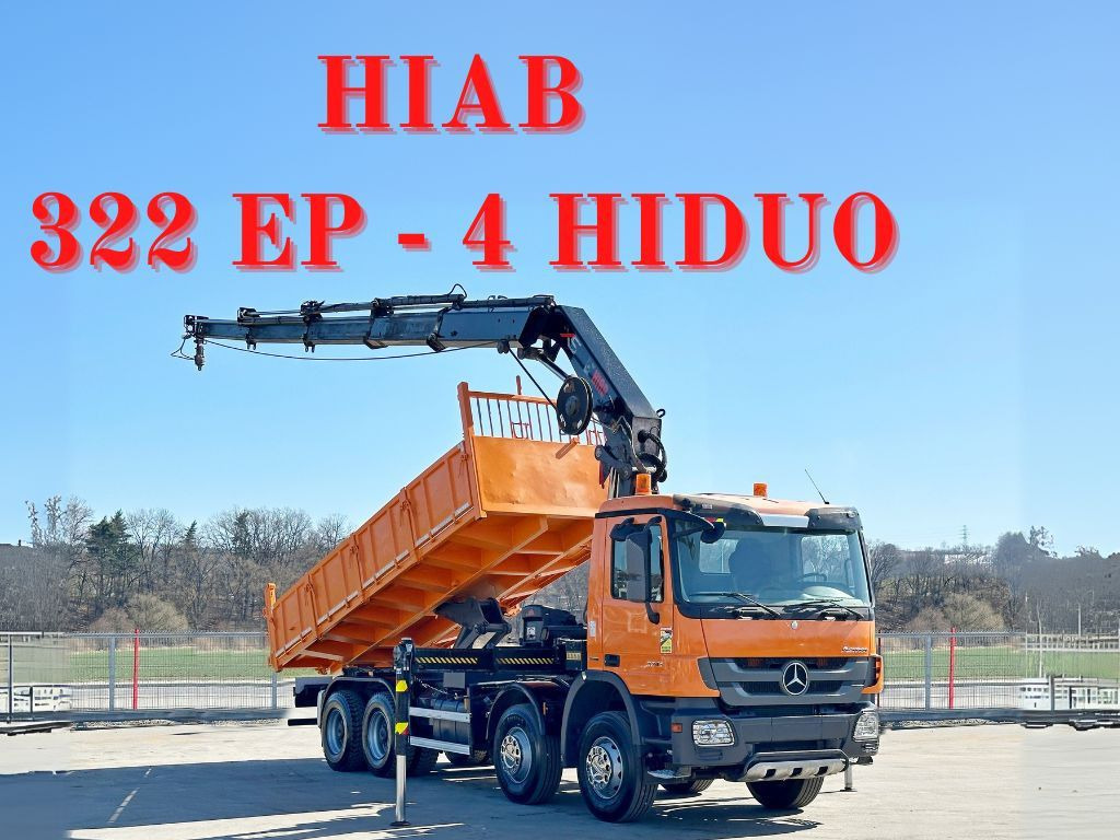 Mercedes-Benz ACTROS 3241 * HIAB 322 EP-4 HIDUO + FUNK / 8x4 - Autokran: das Bild 1 Mercedes-Benz ACTROS 3241 * HIAB 322 EP-4 HIDUO + FUNK / 8x4 - Autokran: das Bild 1