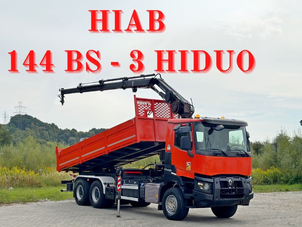Renault K 380 * HIAB 144 BS - 3 HIDUO + FUNK * 6x4 * TOP - Kipper, Autokran: das Bild 1 Renault K 380 * HIAB 144 BS - 3 HIDUO + FUNK * 6x4 * TOP - Kipper, Autokran: das Bild 1