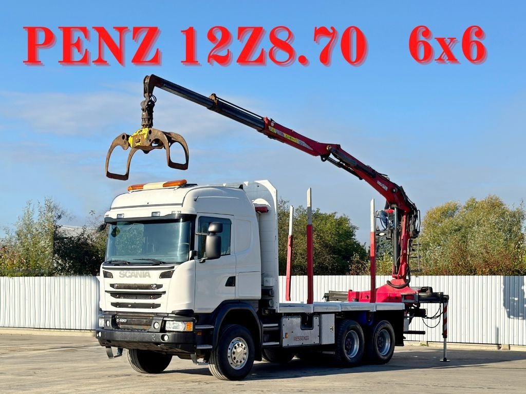 Scania G490* HOLZTRANSPORTER * PENZ 12Z8.70* 6x6 - Autokran: das Bild 1 Scania G490* HOLZTRANSPORTER * PENZ 12Z8.70* 6x6 - Autokran: das Bild 1