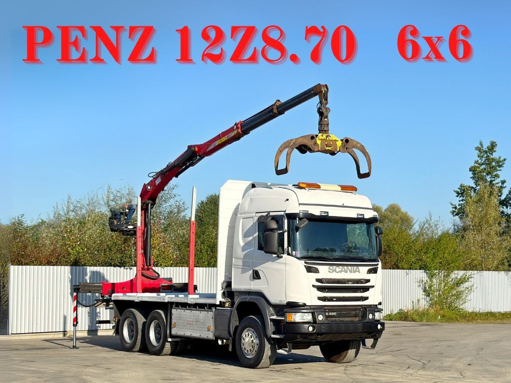 Scania G490* HOLZTRANSPORTER * PENZ 12Z8.70* 6x6 - Holztransporter, Autokran: das Bild 1 Scania G490* HOLZTRANSPORTER * PENZ 12Z8.70* 6x6 - Holztransporter, Autokran: das Bild 1