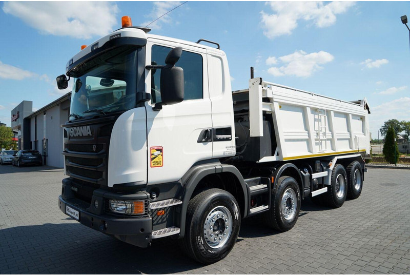 Scania G 410 / 8X4 / ZABUDOWA SAMOWYŁADOWCZA DO ASFALTU / 2X HYDROKLAPA - Asphaltfertiger/ Straßenfertiger: das Bild 2 Scania G 410 / 8X4 / ZABUDOWA SAMOWYŁADOWCZA DO ASFALTU / 2X HYDROKLAPA - Asphaltfertiger/ Straßenfertiger: das Bild 2