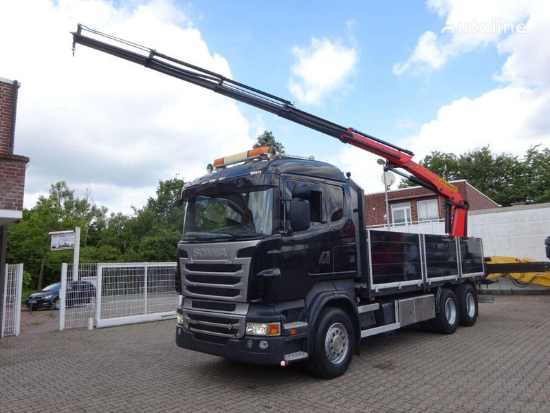 Scania R620 V8 6x2 Flatbed + Palfinger Crane PK 22002 EH - Pritsche LKW, Autokran: das Bild 1 Scania R620 V8 6x2 Flatbed + Palfinger Crane PK 22002 EH - Pritsche LKW, Autokran: das Bild 1