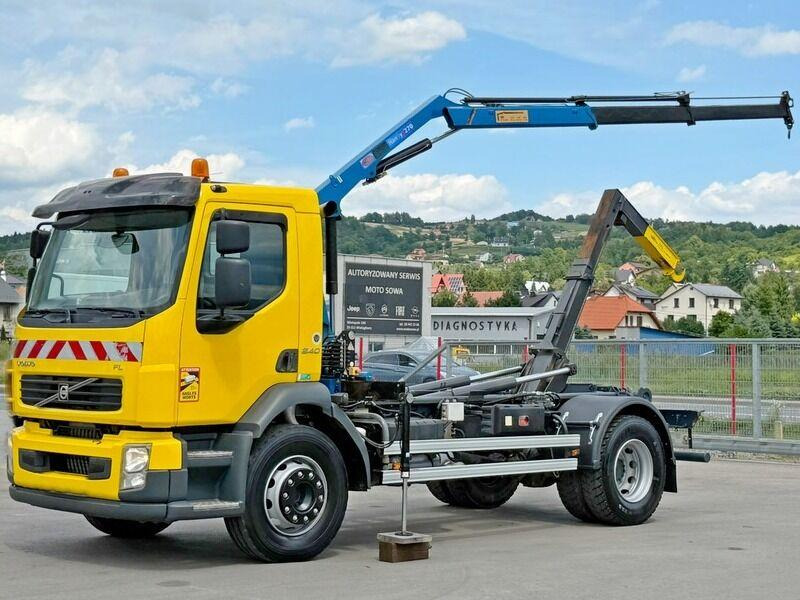 Volvo FL 240 * Abrollkipper * HMF 270 K2 * TOPZUSTAND - Abrollkipper, Autokran: das Bild 2 Volvo FL 240 * Abrollkipper * HMF 270 K2 * TOPZUSTAND - Abrollkipper, Autokran: das Bild 2