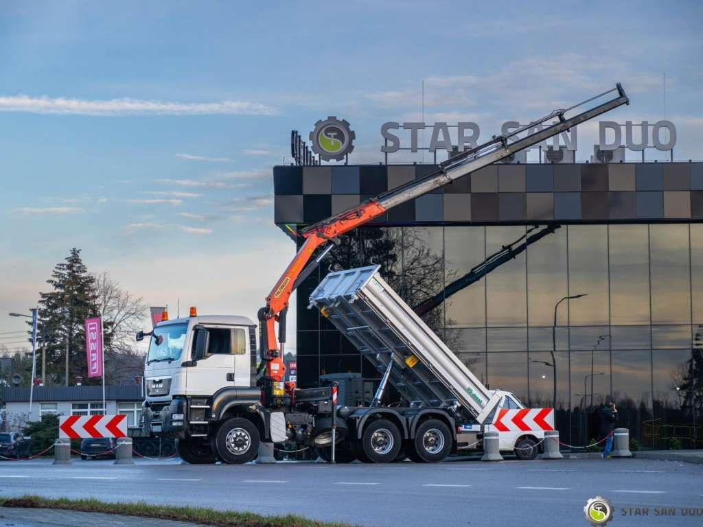 Autokran MAN  TGS 26.360 6x6 PALFINGER PK 18001 EH Crane Kipe: das Bild 8