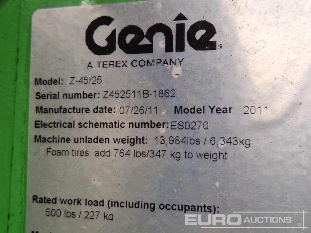 Arbeitsbühne 2011 Genie Z-45/25J: das Bild 34