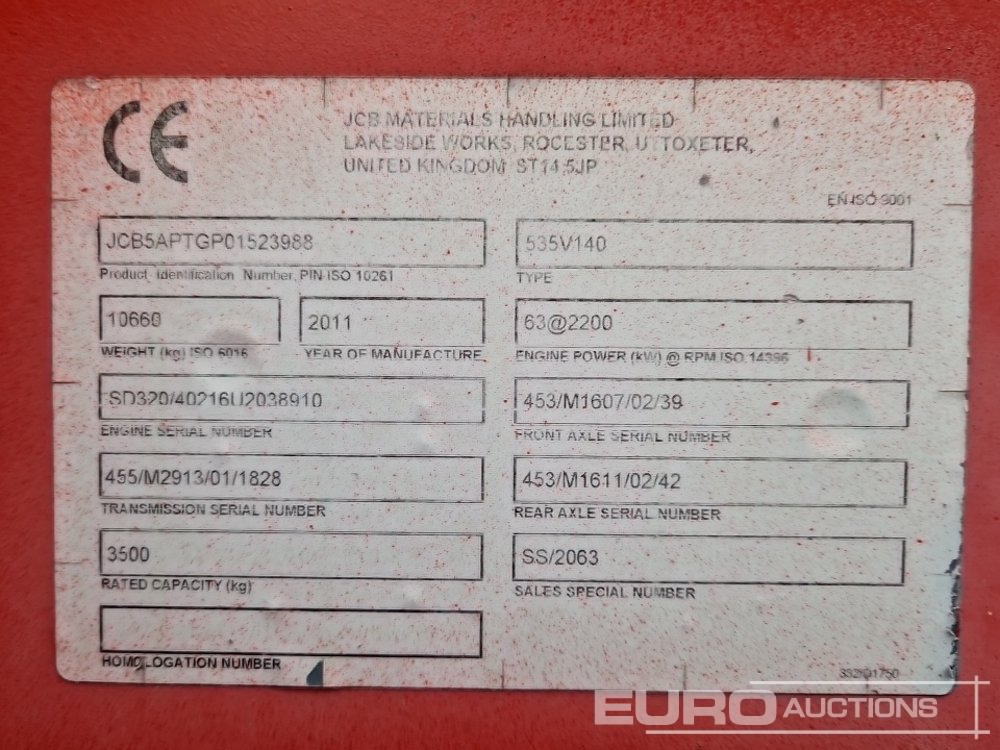 Teleskoplader 2011 JCB 535-140: das Bild 33 Teleskoplader 2011 JCB 535-140: das Bild 33