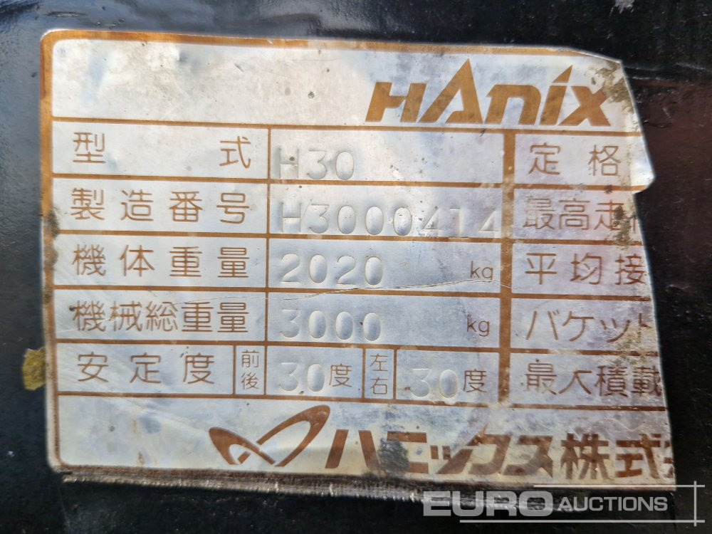 Minibagger Hanix H30: das Bild 34