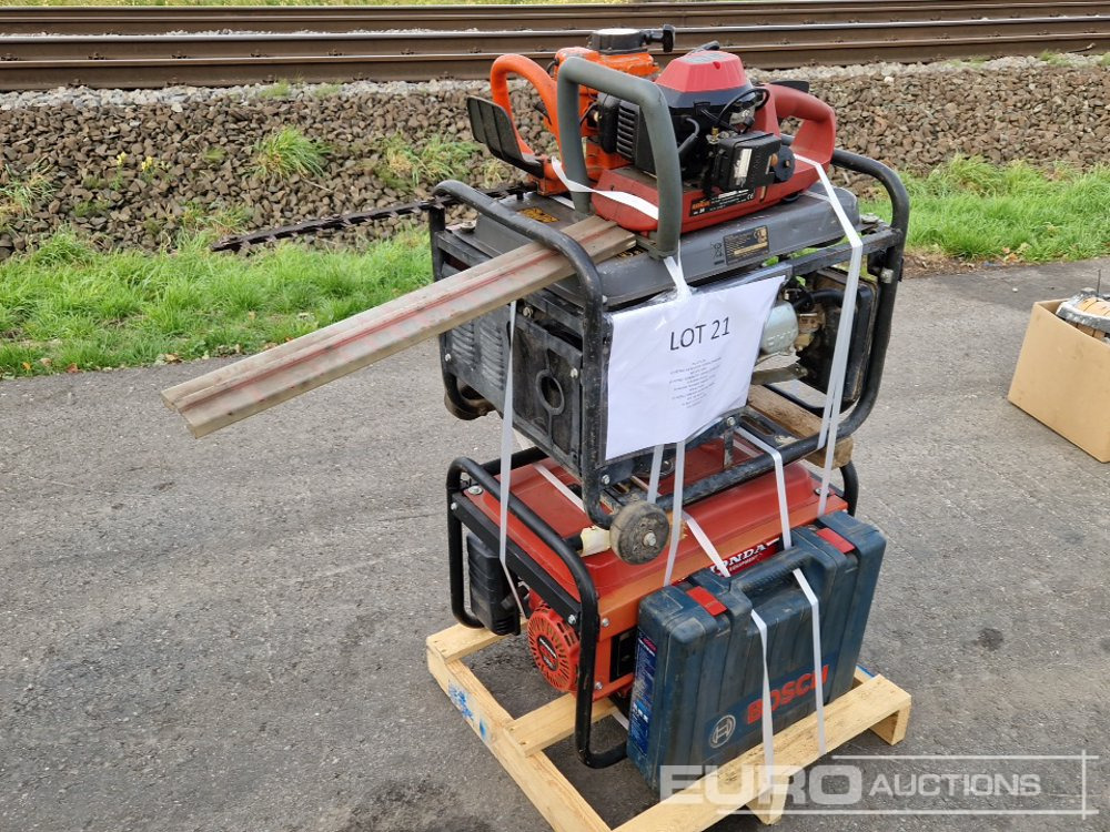 Honda EM4500SX + Einhell RT-PG3250 Mobile Generator (2 of), Tanaka THT200 + Hurricane HBH24 Hedge Trimmer (2 of), Bosch GBH2-26 Power Drill - Baugeräte: das Bild 1 Honda EM4500SX + Einhell RT-PG3250 Mobile Generator (2 of), Tanaka THT200 + Hurricane HBH24 Hedge Trimmer (2 of), Bosch GBH2-26 Power Drill - Baugeräte: das Bild 1