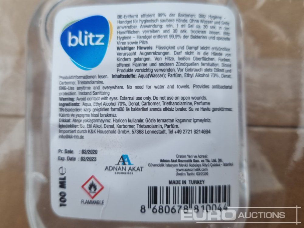 Pallet of BLITZ Handwash Cleaning Gel (64 Boxes a 48 Bottels) - Werkstattgerät: das Bild 4 Pallet of BLITZ Handwash Cleaning Gel (64 Boxes a 48 Bottels) - Werkstattgerät: das Bild 4