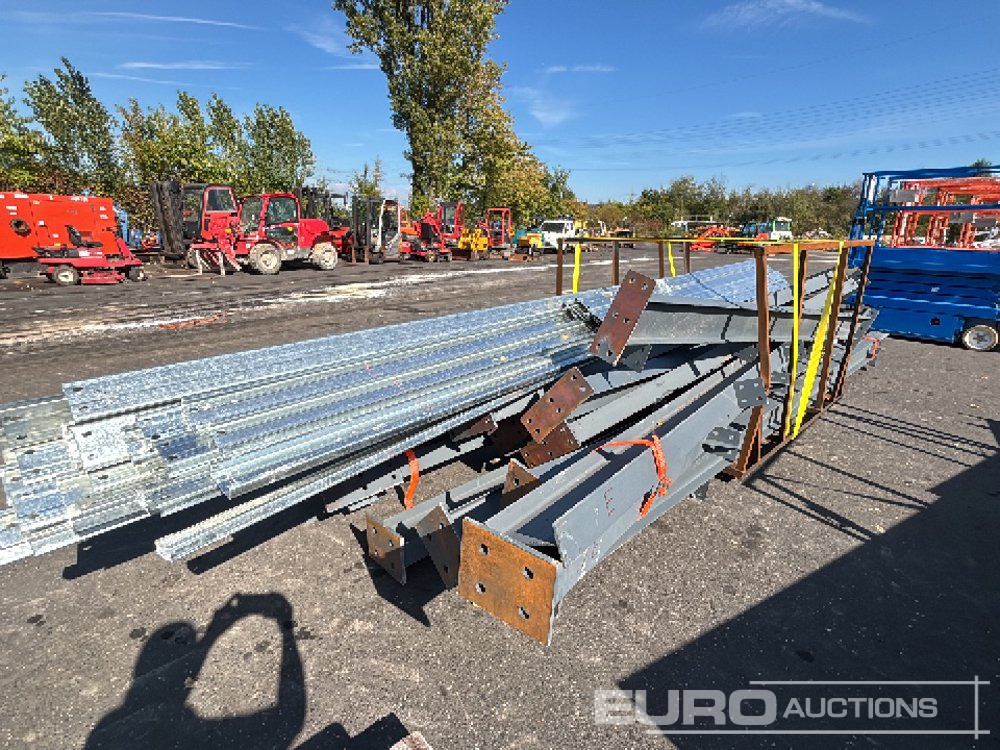 Unused 2025 100' X 50' X 16' Galvanized Steel Structure Building, 5' X 20' Bracket, 12 Pillars, 12 Rafters, 8 Roof Supports, 8 Side Brackets - Wohncontainer: das Bild 4 Unused 2025 100' X 50' X 16' Galvanized Steel Structure Building, 5' X 20' Bracket, 12 Pillars, 12 Rafters, 8 Roof Supports, 8 Side Brackets - Wohncontainer: das Bild 4