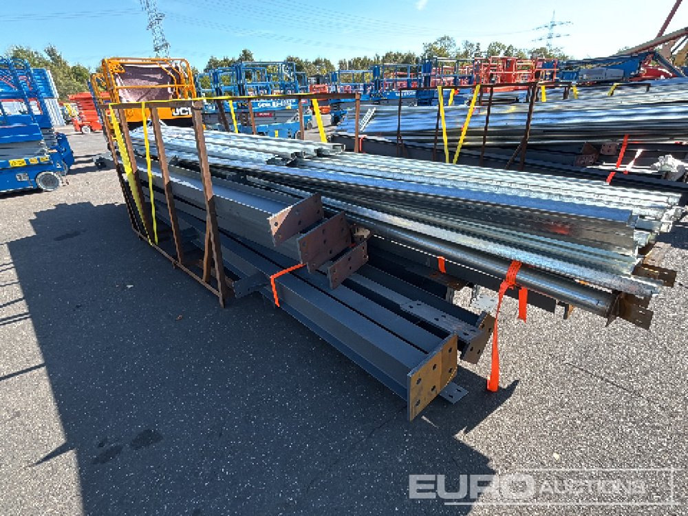 Unused 2025 100' X 50' X 16' Galvanized Steel Structure Building, 5' X 20' Bracket, 12 Pillars, 12 Rafters, 8 Roof Supports, 8 Side Brackets - Wohncontainer: das Bild 4 Unused 2025 100' X 50' X 16' Galvanized Steel Structure Building, 5' X 20' Bracket, 12 Pillars, 12 Rafters, 8 Roof Supports, 8 Side Brackets - Wohncontainer: das Bild 4