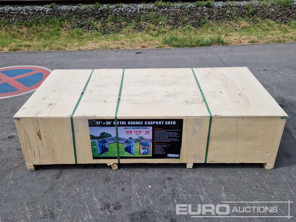 Unused 2025 17'x30' Metal Garage Carport Shed in 2.1x1x0.6m Transport Box - Wohncontainer: das Bild 1 Unused 2025 17'x30' Metal Garage Carport Shed in 2.1x1x0.6m Transport Box - Wohncontainer: das Bild 1