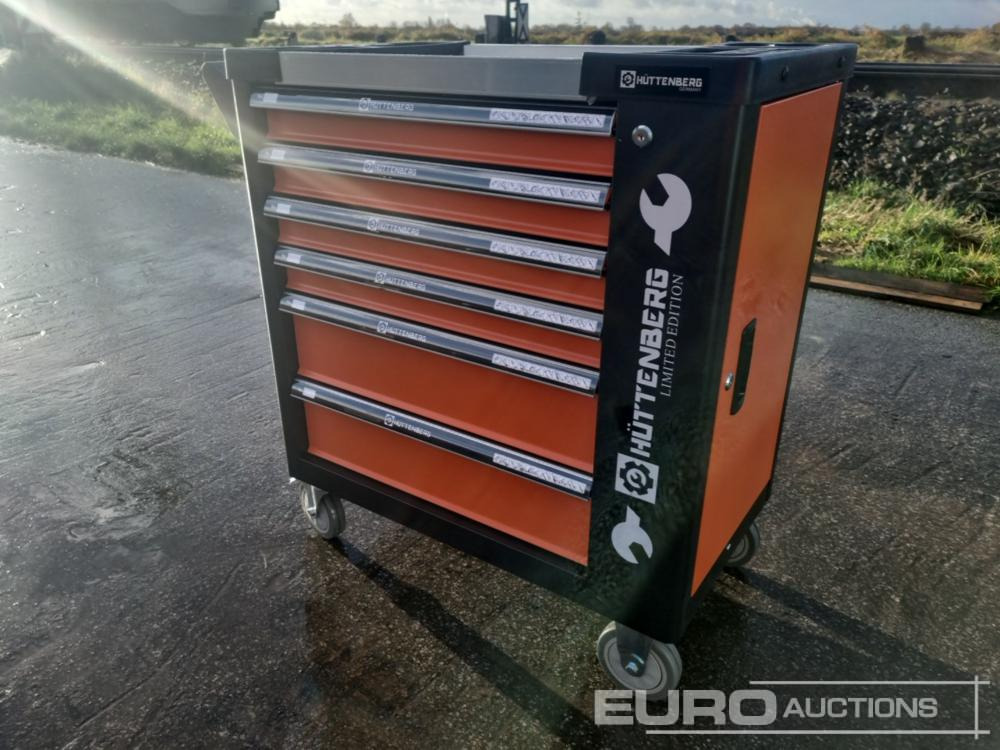 Unused Hüttenberg Tool Trolley, 6 Drawers with Tools - Werkstattgerät: das Bild 2 Unused Hüttenberg Tool Trolley, 6 Drawers with Tools - Werkstattgerät: das Bild 2