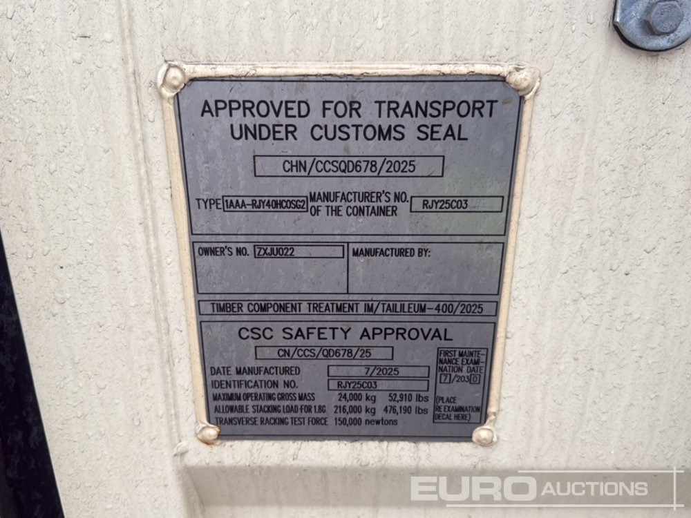 2025 40' x 8' High Cube Container, 4 Side Doors, 1 End Door - Seecontainer: das Bild 5 2025 40' x 8' High Cube Container, 4 Side Doors, 1 End Door - Seecontainer: das Bild 5