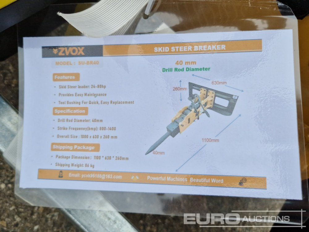 Unused 2025 Zvox SU-BR40 - Anbauteil für Kompaktlader: das Bild 5 Unused 2025 Zvox SU-BR40 - Anbauteil für Kompaktlader: das Bild 5